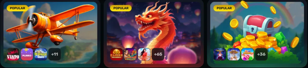 Popular games at Wino Casino